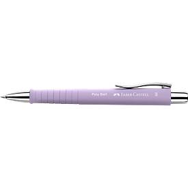 Faber-Castell intrekbare biros Poly Ball XB, XB navulling, sweet lilac
