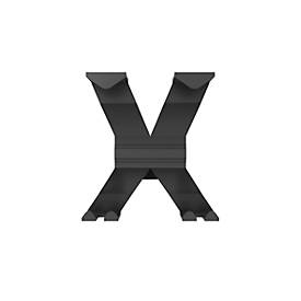 Kapstokhaak WGX, B 145 x D 157 x H 175 mm, fijne structuur, gerecycled aluminium, zwart