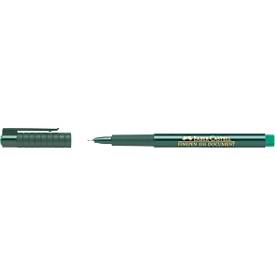 Faber-Castell Finepen Document, 0,4 mm, groen, 10 st.