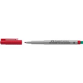 Faber-Castell Marker  Multimark, incl. speciale gum, rood, M, non-permanent