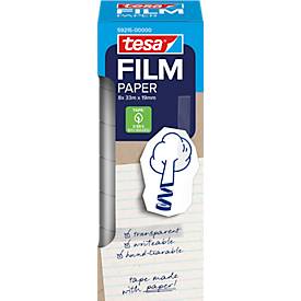 Tesa film papieren kleeffilm, transparant, 19 mm x 33 m, geruisloos afwikkelend, oplosmiddelvrij, 1 rol