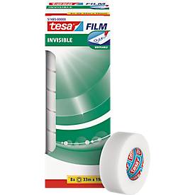 Tesa folie, mat/onzichtbaar, 33 m x 19 mm, 8 rollen