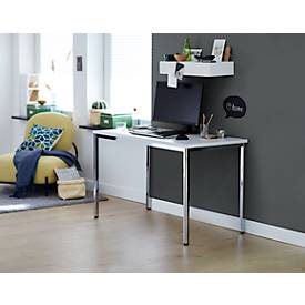 Tafel 120 x 60, wit/chroom