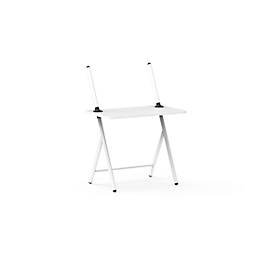 Laptoptafel scala, ideaal voor thuiskantoor, in hoogte verstelbaar, inklapbaar, 4-poots frame, L 1000 x B 800 x H 1400 mm, verkeerswit RAL 9016/wit