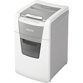 Leitz IQ Autofeed Office 150 papiervernietiger P5, volledig automatisch, micro cut 2 x 15 mm, 44 l, 150 vel snijcapaciteit, wit