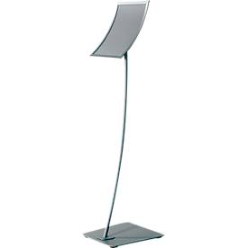Update Display informatiestandaard concaaf, gebogen ontwerp, poedercoating, DIN A4, zilver