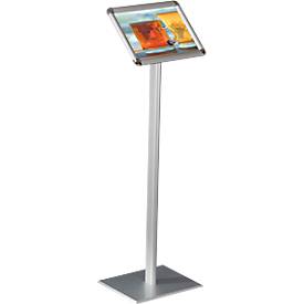 Update Display infostand Rondo, DIN A4, 25 mm kliklijst, staand of liggend formaat, zilver