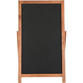 Update Display Krijtbord staand FLOOR, inklapbare rugleuning, te labelen, MDF, beuken, B 440 x H 1020 mm