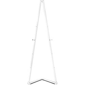 Presentatie ezel - aluminium - B 536 x D 309 x H 1500 mm - inklapbare poten- wit