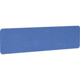 Akoestische tafelafscheiding AKUSTIX Vario, geluidsabsorptieklasse B, dikte 18 mm, zonder klemmen, B 1600 x H 400 mm, PET-vilt, blauw