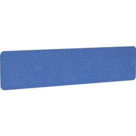 Akoestische bureauscherm AKUSTIX Vario, geluidsabsorptieklasse B, dikte 18 mm, zonder klemmen, B 1800 x H 400 mm, PET-vilt, blauw