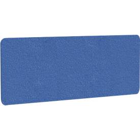 Akoestische bureauscherm AKUSTIX Vario, geluidsabsorptieklasse B, dikte 18 mm, zonder beugels, B 1600 x H 600 mm, PET-vilt, blauw