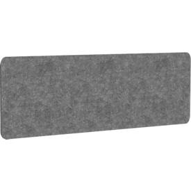 Akoestische scheidingswand AKUSTIX Vario, geluidsabsorptieklasse B, dikte 18 mm, zonder beugels, B 1800 x H 600 mm, PET-vilt, grijs