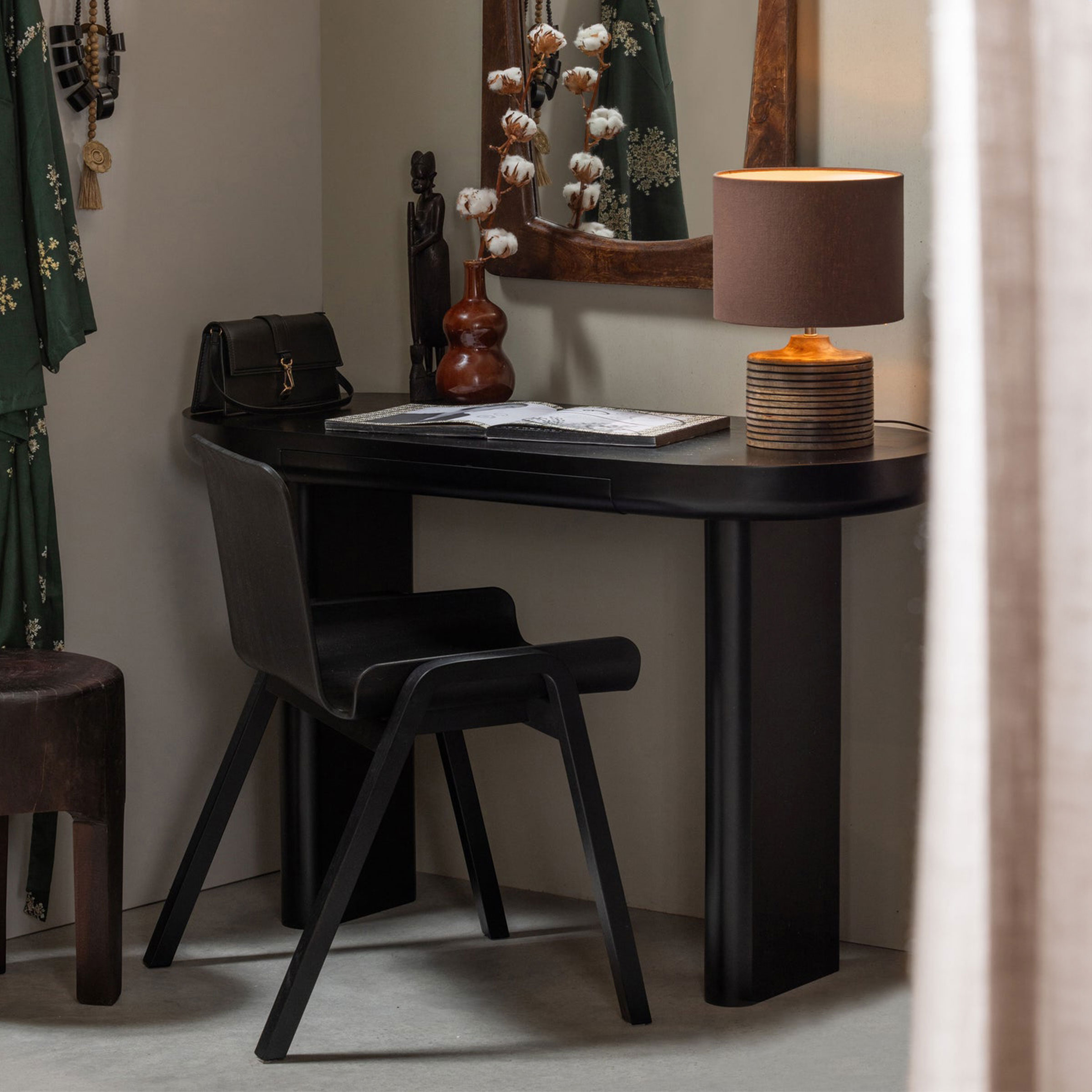 WOOOD Exclusive Bureau/Sidetable Mael Met 1 lade, 120 x 50cm - Zwart