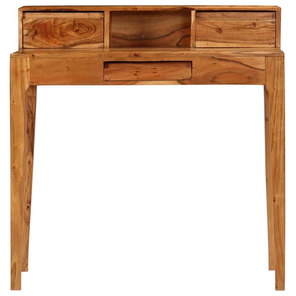 vidaXL Schrijftafel met lades 88x50x90 cm massief hout