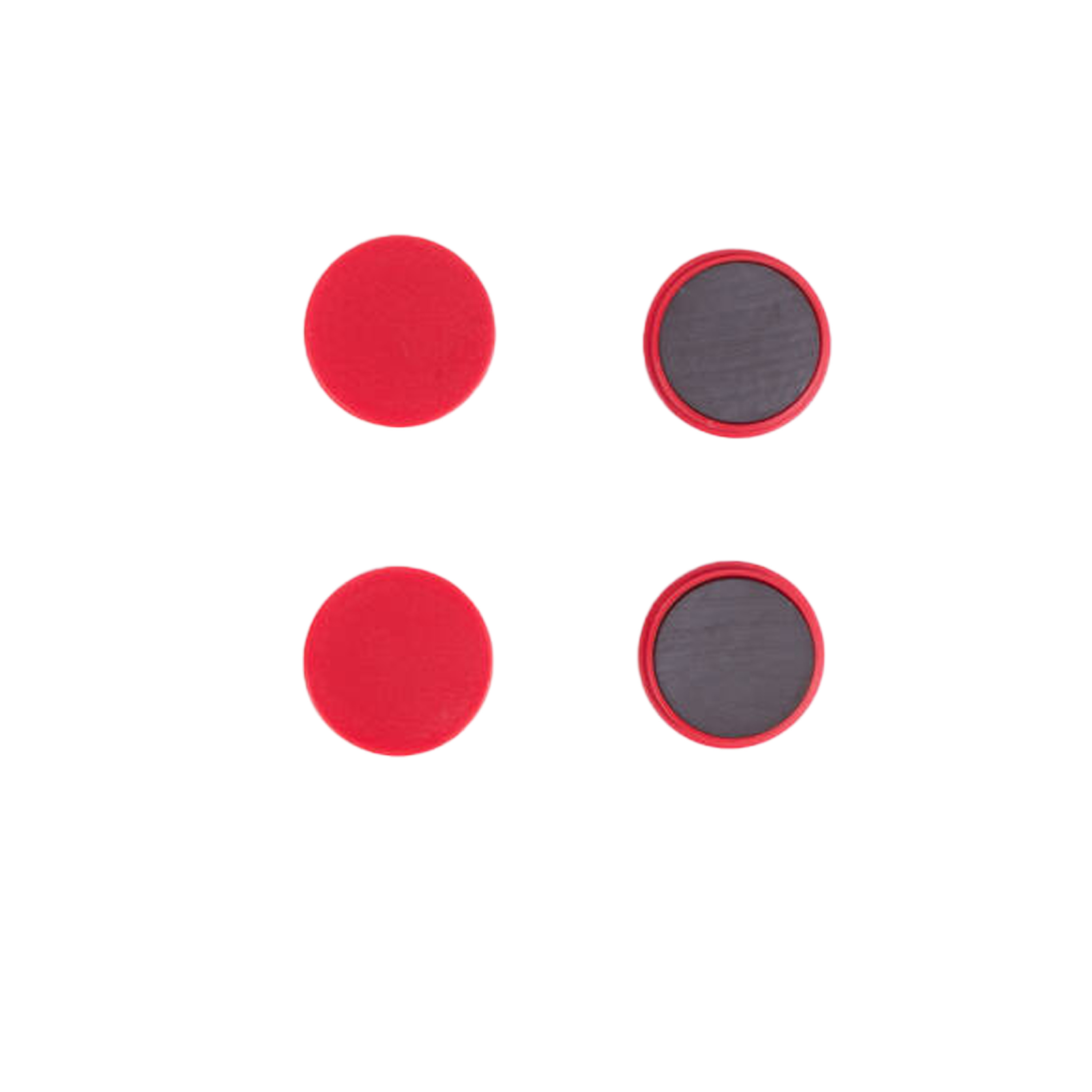 Benson koelkast Magneten rond - Rood - 4x stuks - D35 mm - magneetjes -