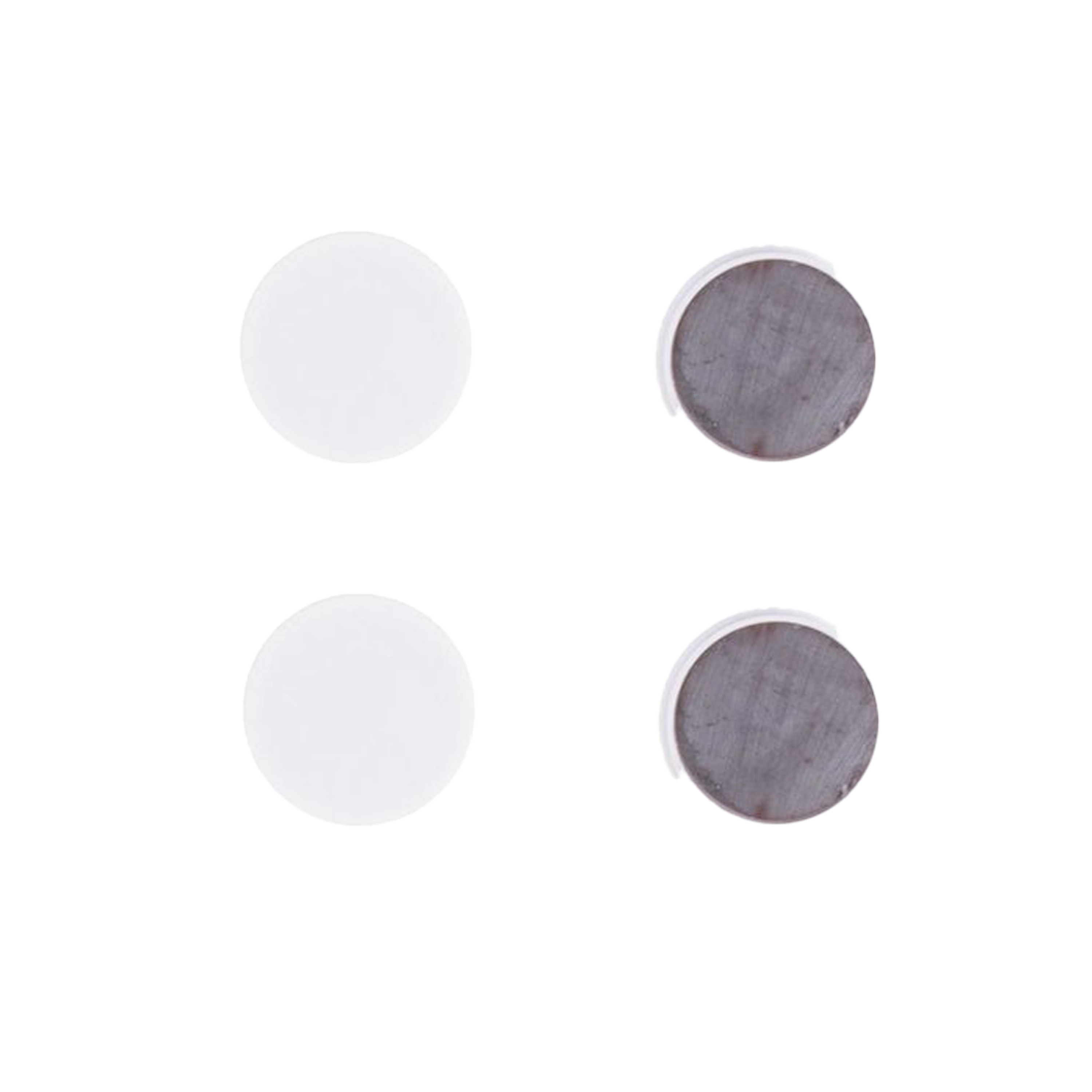 Benson koelkast Magneten rond - Wit - 4x stuks - D35 mm - magneetjes -