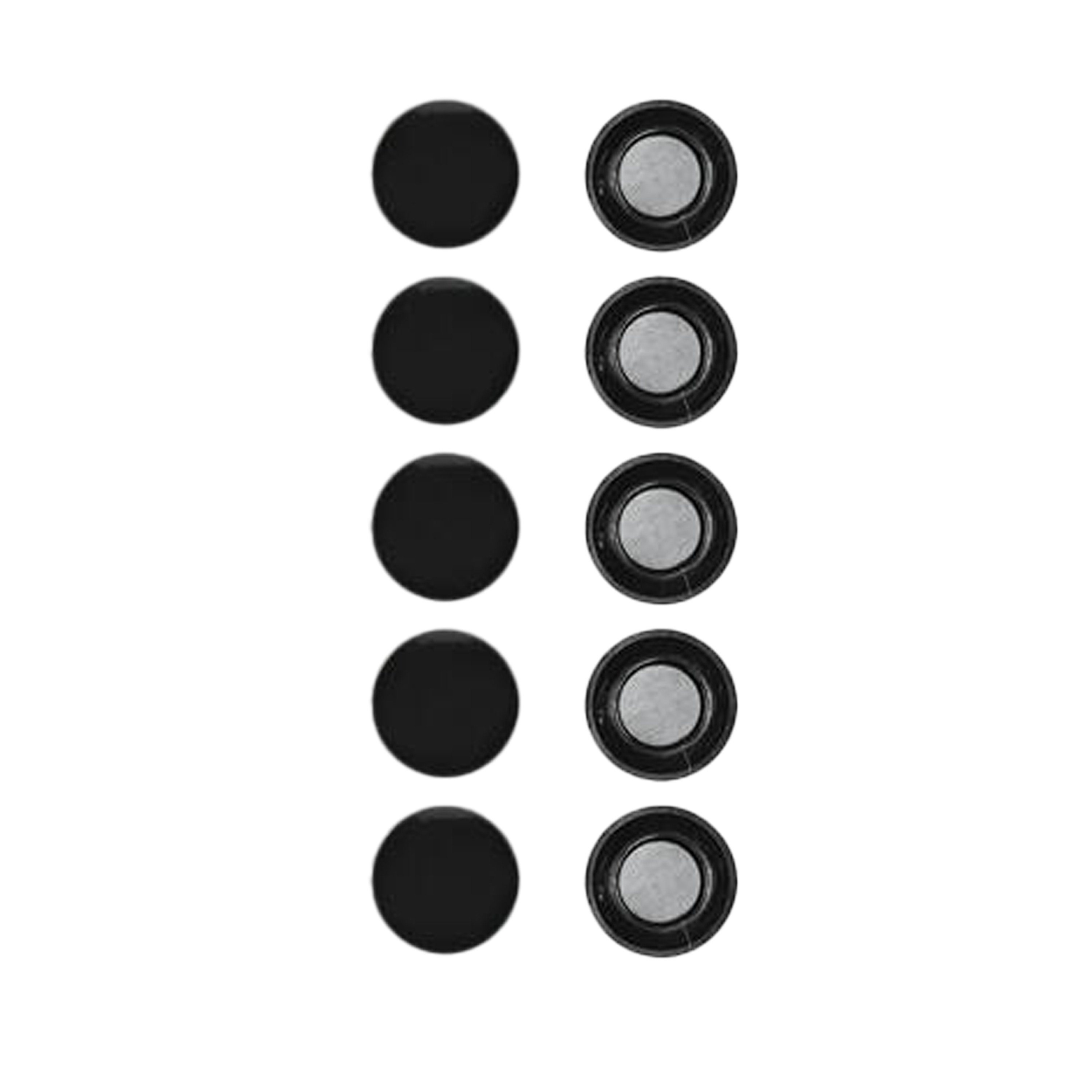 Benson koelkast Magneten rond - zwart - 10 x stuks - D30 mm -