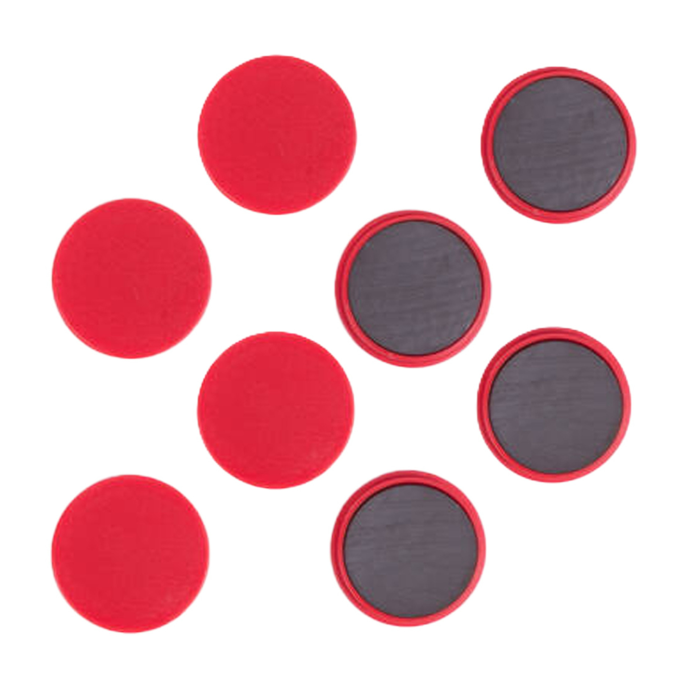 Benson koelkast Magneten rond - Rood - 8x stuks - D35 mm - magneetjes -