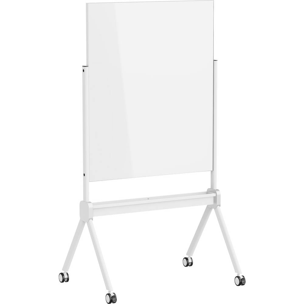 SpeaKa Professional Glazen magneetbord SP-MMW-001 (b x h) 904 mm x 1103 mm Wit Incl. opbergbakje, Incl. magneten Vierarmige voet met 4 wieltjes