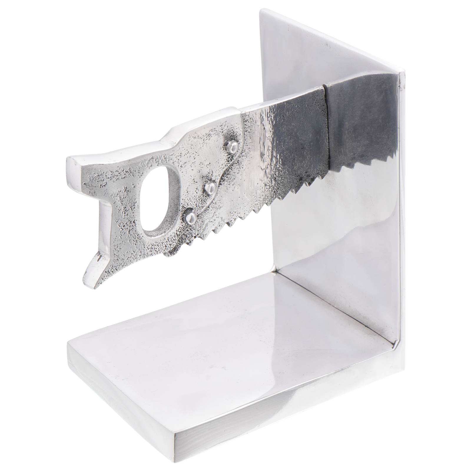 vidaXL Boekensteunen 2 st zaag 11x14x17,5 cm aluminium zilverkleurig