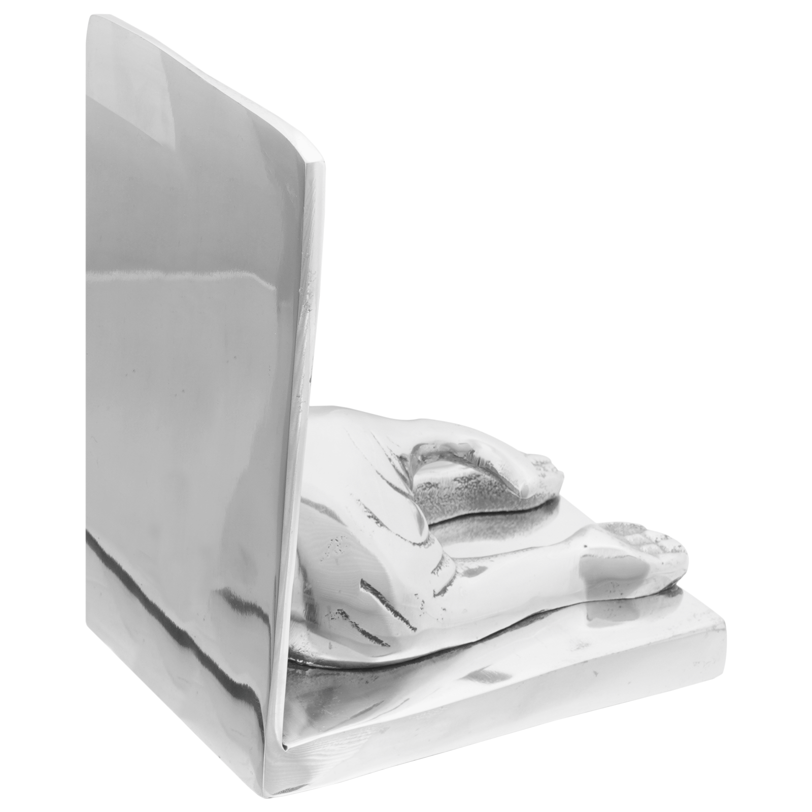 vidaXL Boekensteunen 2 st hond 12x15x18 cm aluminium zilverkleurig