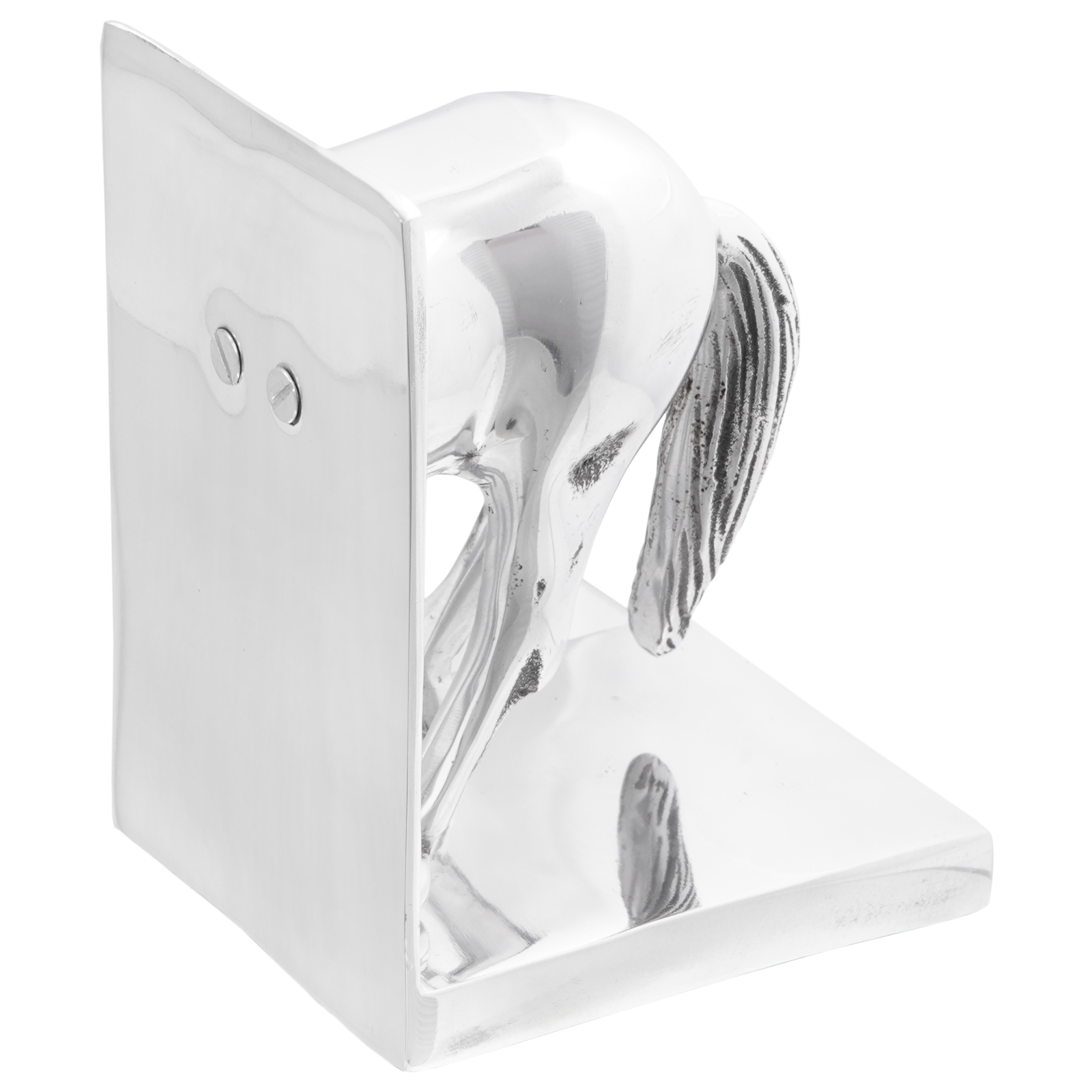 vidaXL Boekensteunen 2 st paard 11x14x25 cm aluminium zilverkleurig