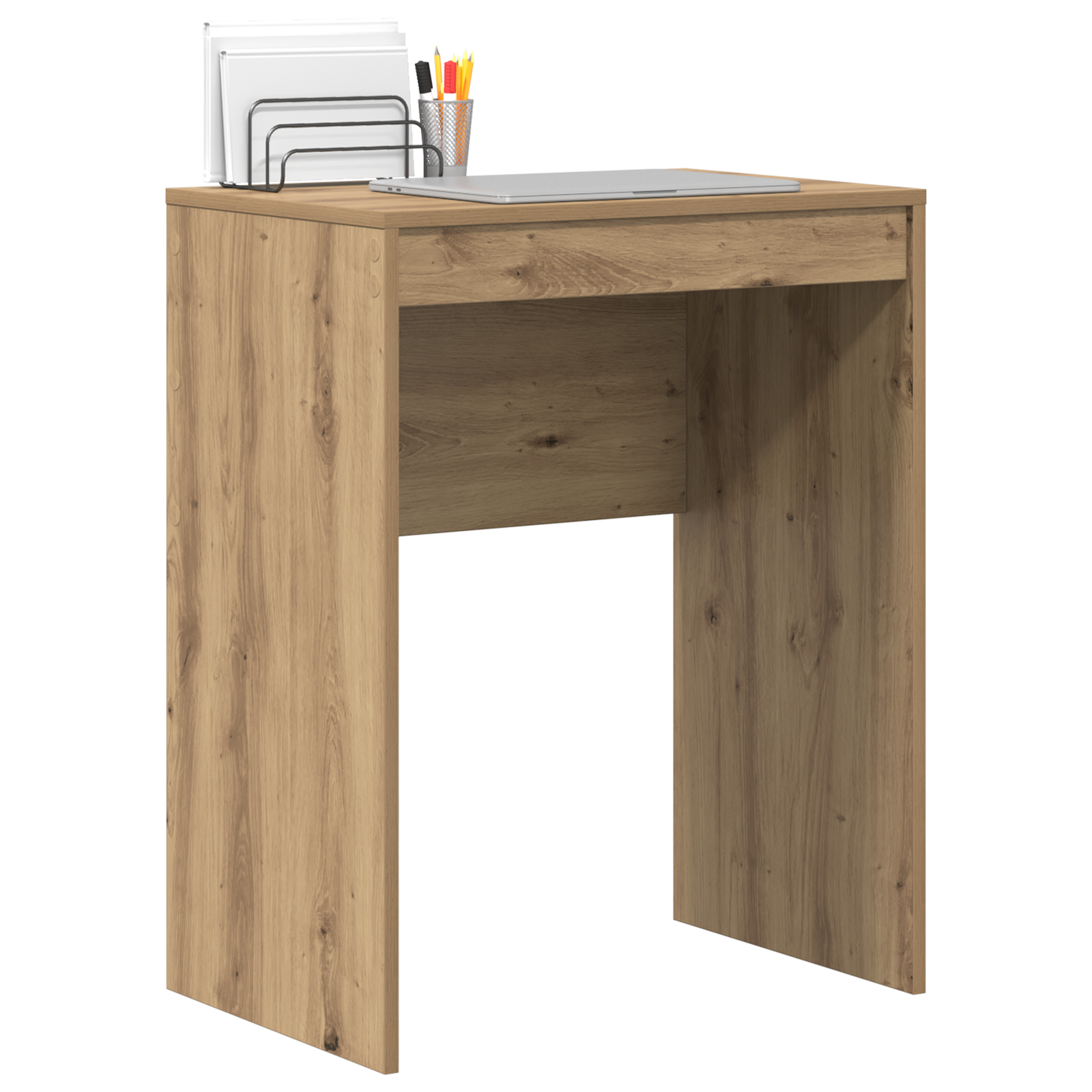 vidaXL Bureau Artisan Eiken 60x40x76 cm Geëngreerd Hout