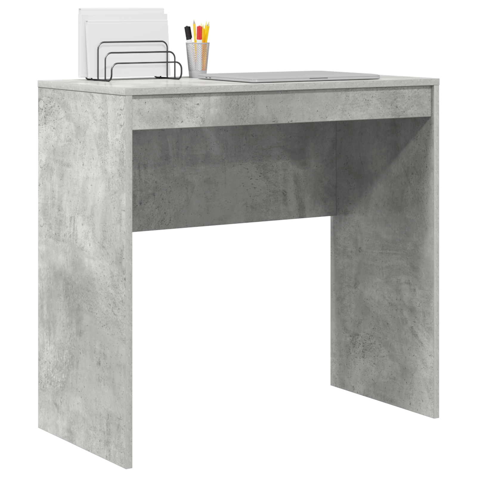 vidaXL Bureau Beton Grijs 80x40x76 cm Geengineerd Hout