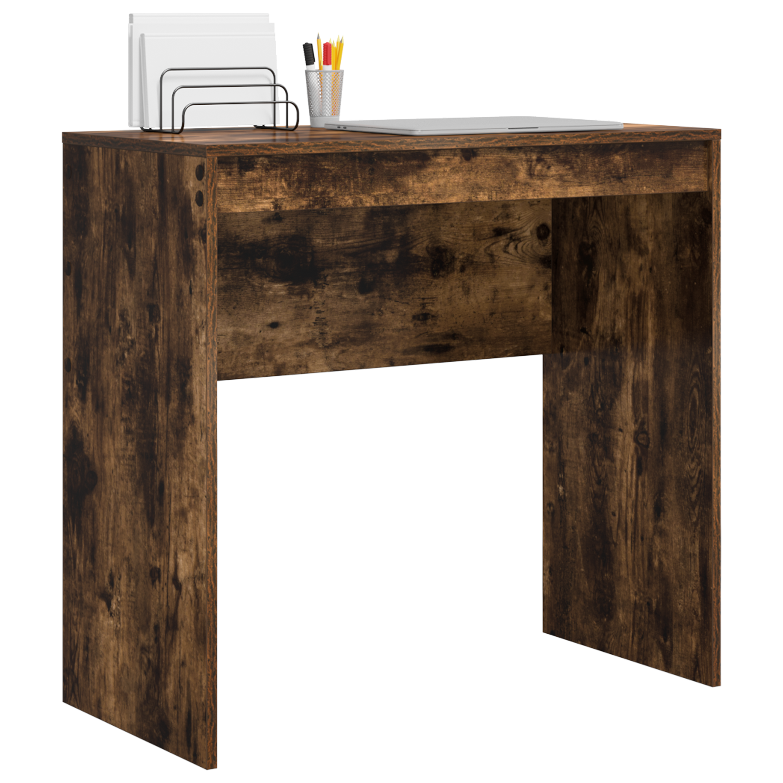 vidaXL Bureau Gerookt Eiken 80x40x76 cm Gelaagd Hout