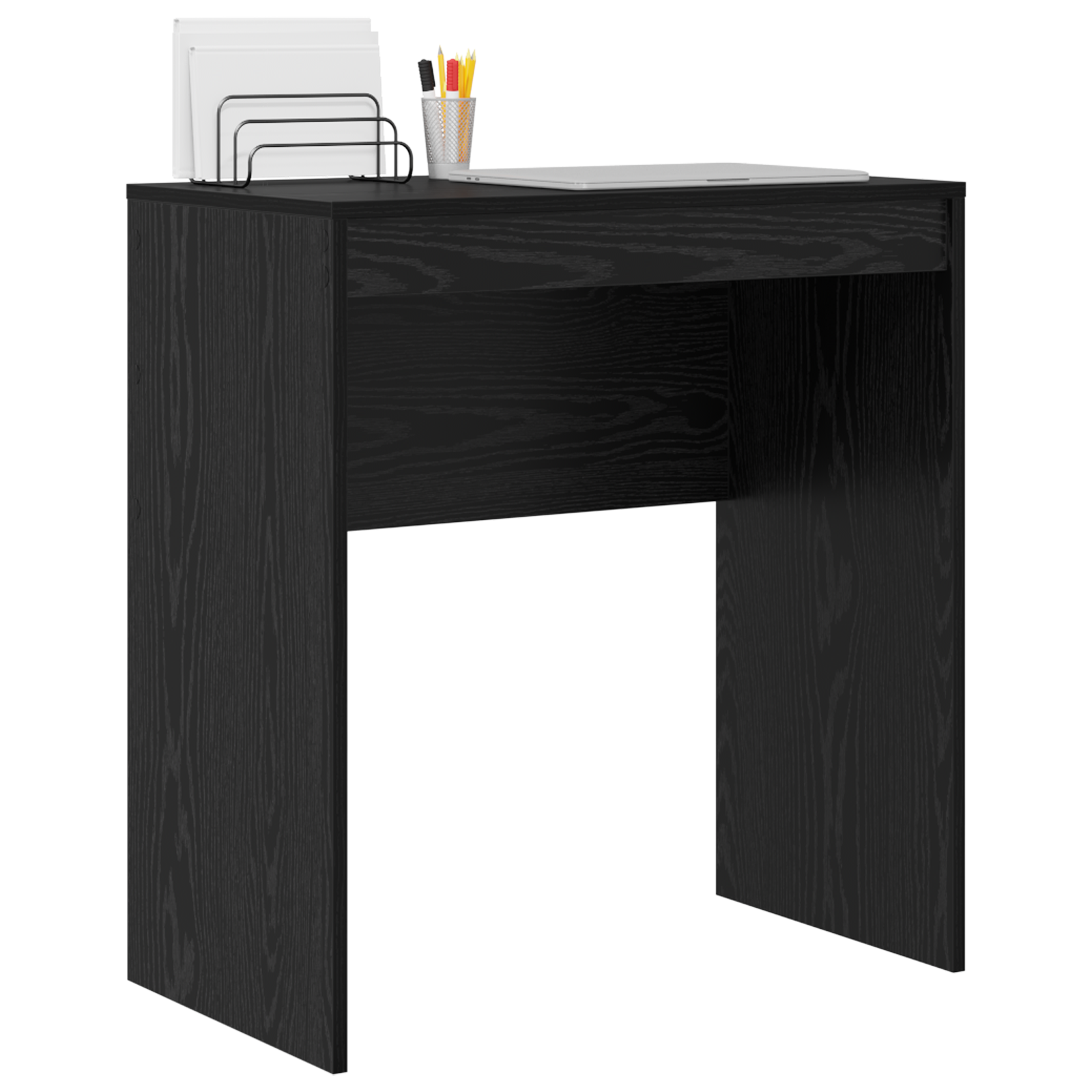 vidaXL Bureau Zwart Eiken 70x40x76 cm Geengineerd Hout