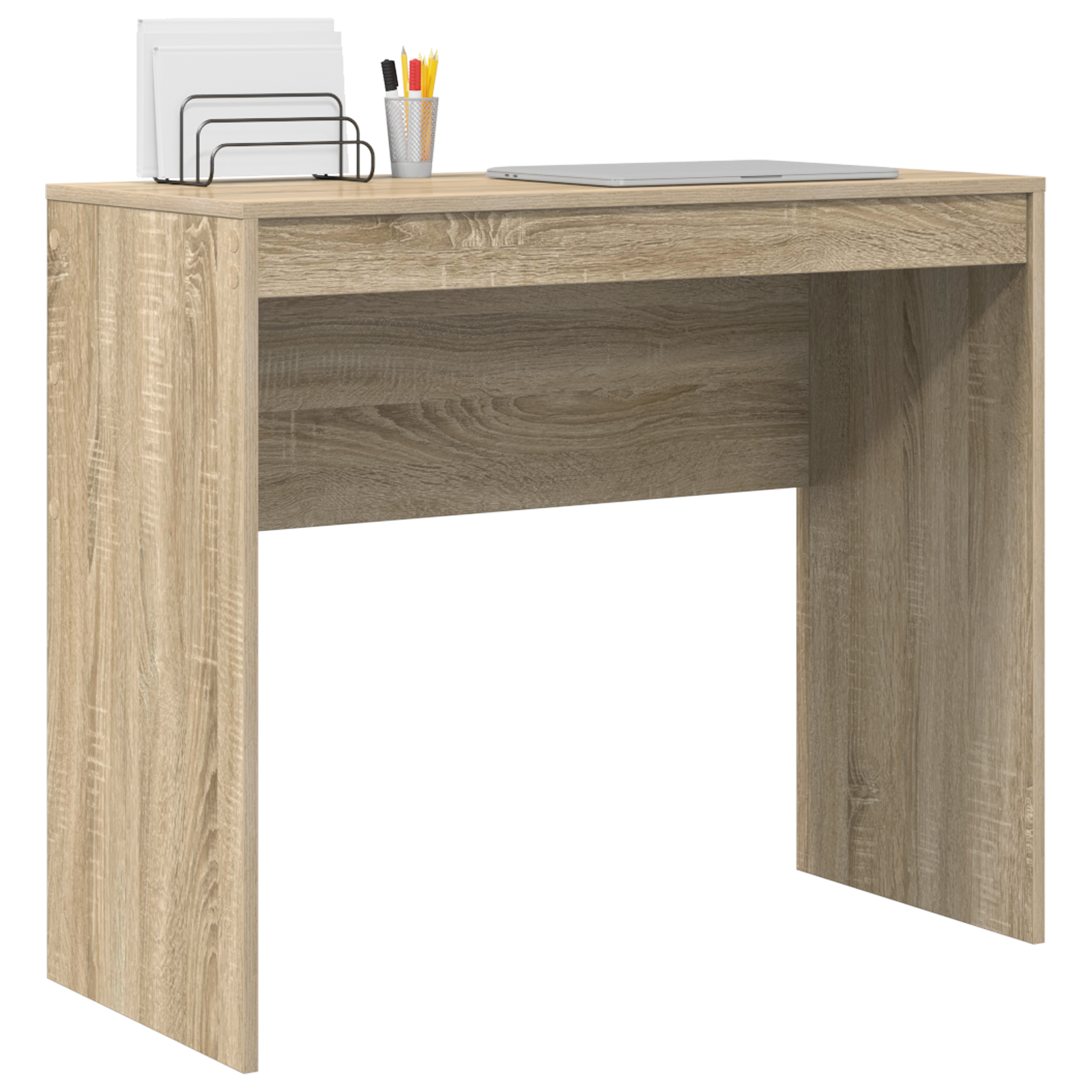vidaXL Bureau in Sonoma Eiken 90x40x76 cm Gelaagd Hout