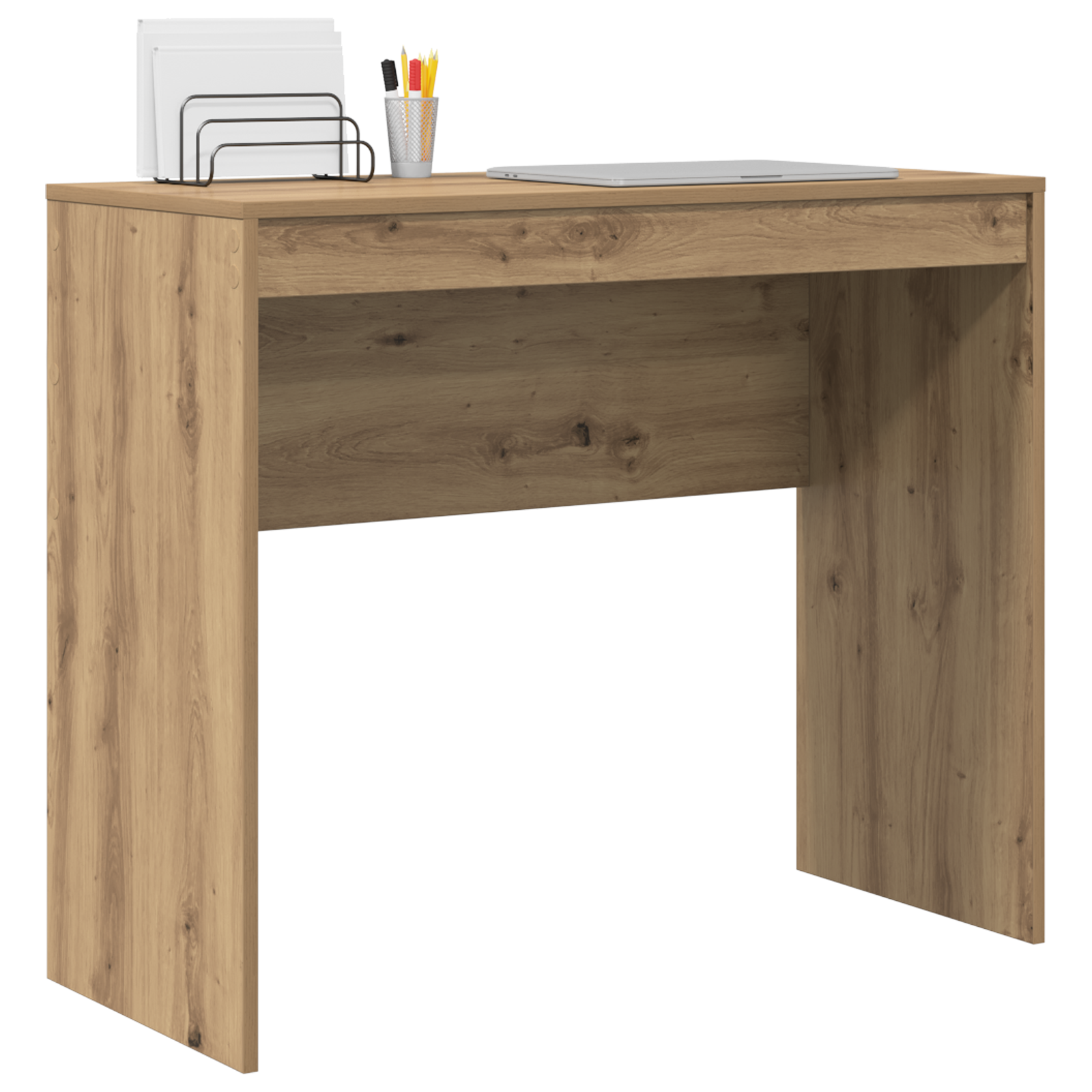 vidaXL Bureau Artisan Eiken 90x40x76 cm Samengesteld Hout