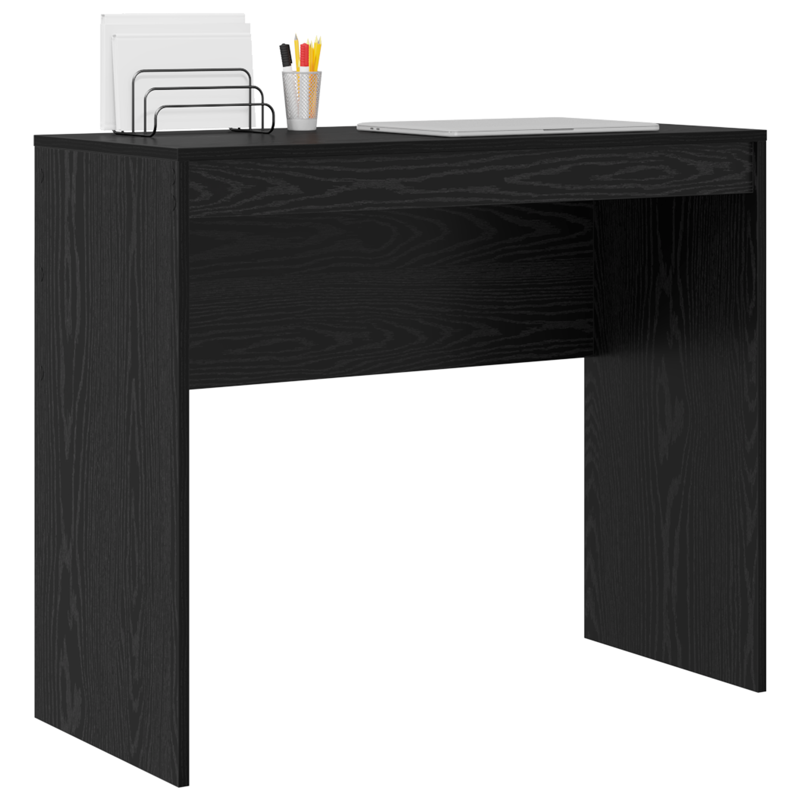 vidaXL Bureau Zwart Eiken 90x40x76 cm Hout