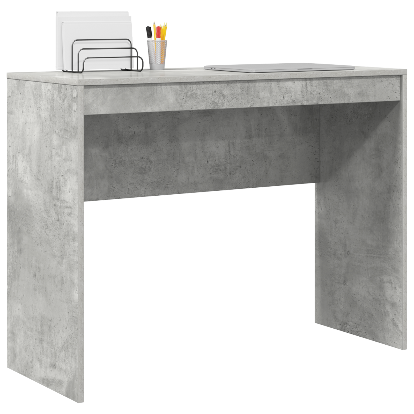 vidaXL Bureau Betongrijs 100x40x76 cm Gelaagd Hout