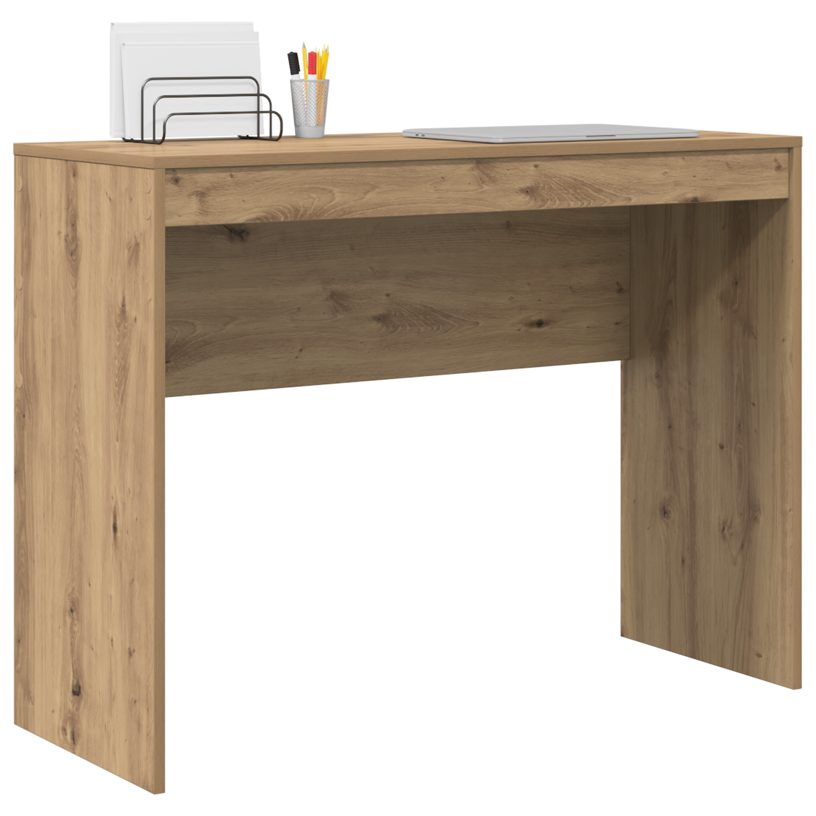 vidaXL Bureau Artisan Eiken 100x40x76 cm Gelaagd Hout