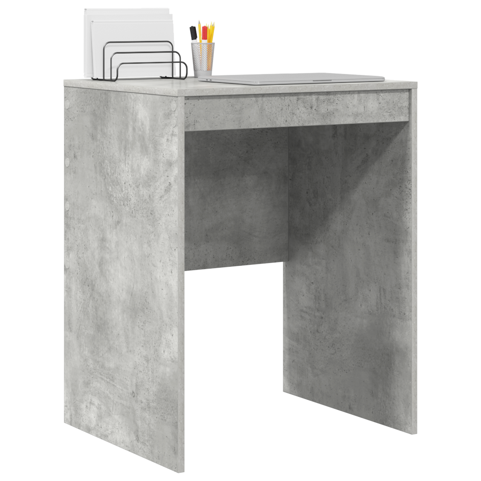 vidaXL Bureau Beton Grijs 60x50x76 cm Gelaagd Hout