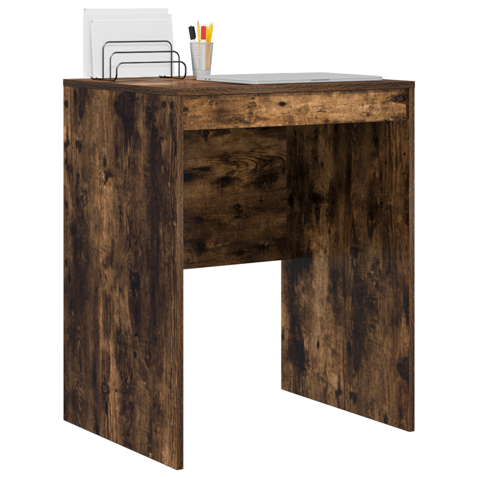 vidaXL Bureau Rook-eiken 60x50x76 cm Gelaagd Hout