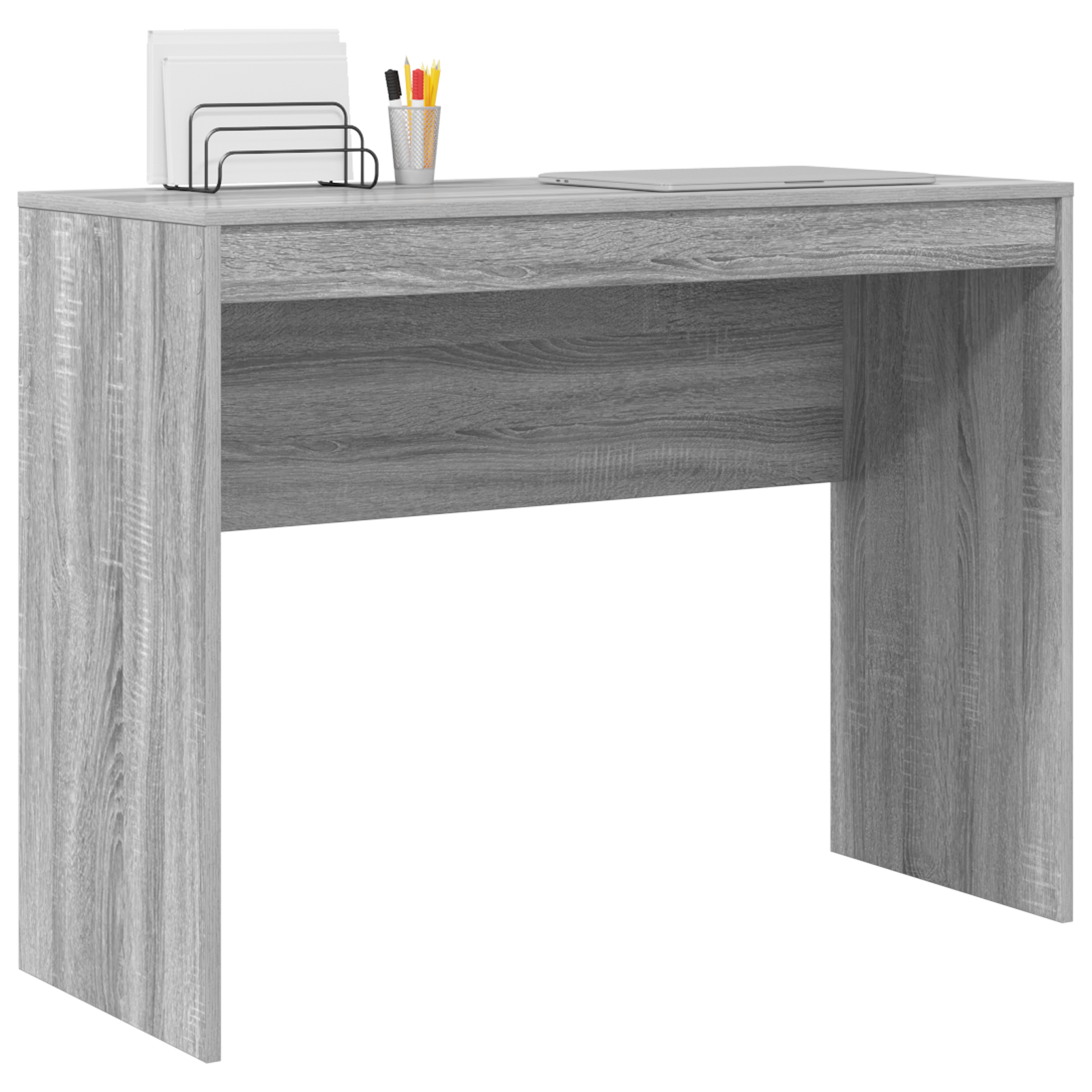 vidaXL Bureau Grijs Sonoma 100x40x76 cm Gelaagd Hout
