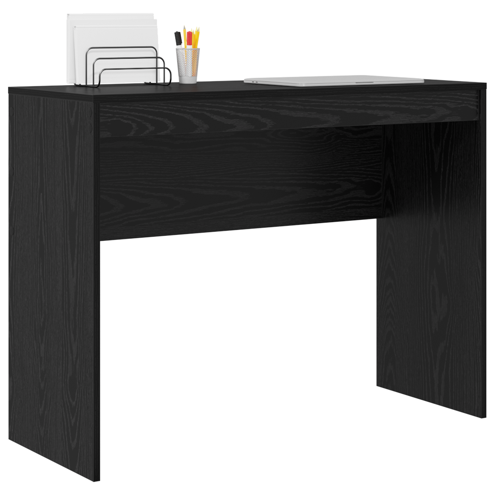 vidaXL Bureau Zwart Eiken 100x40x76 cm Kunststof