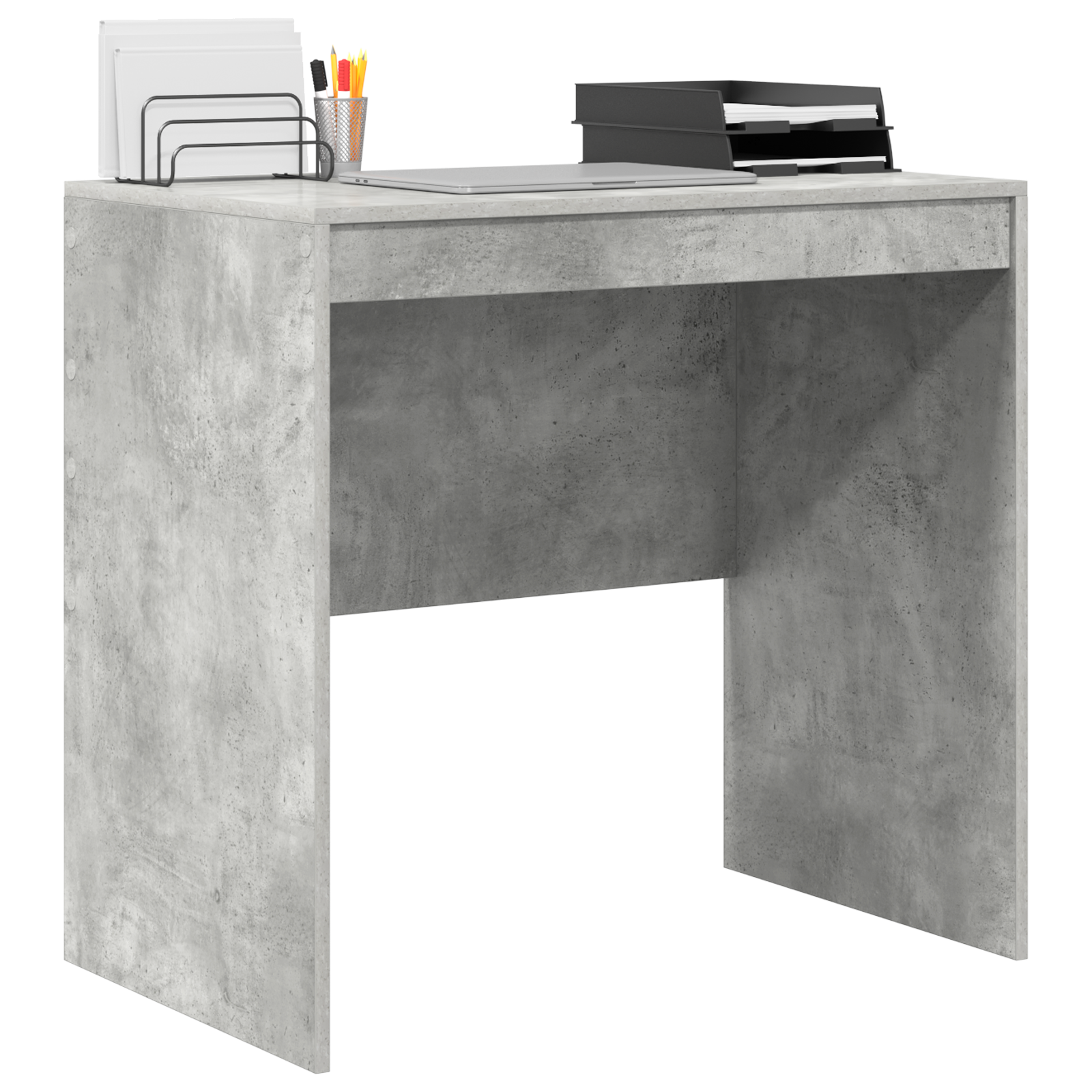 vidaXL Bureau in Betonlook Grijs 80x50x76 cm Geengineerd Hout