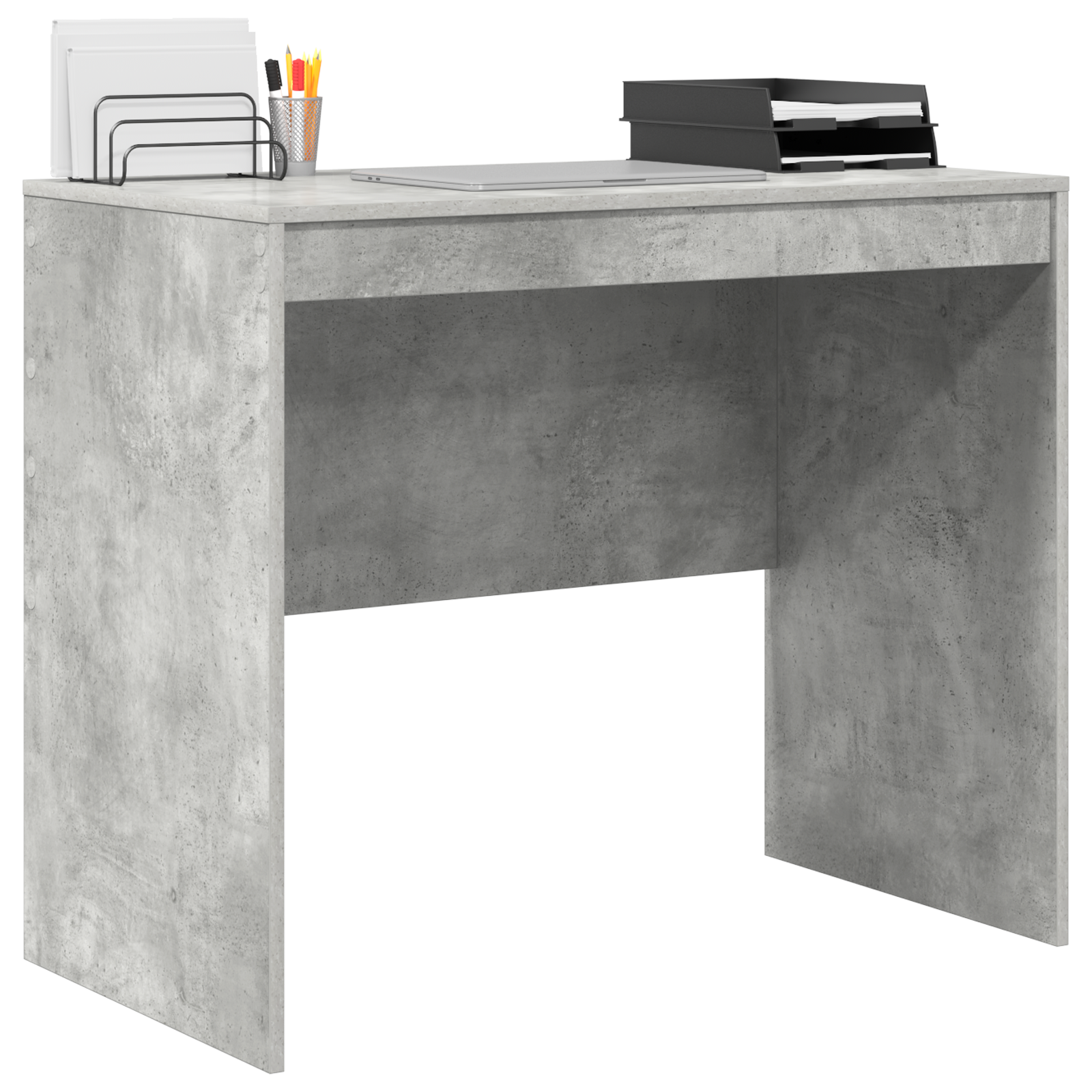 vidaXL Bureau Beton Grijs 90x50x76 cm Hout