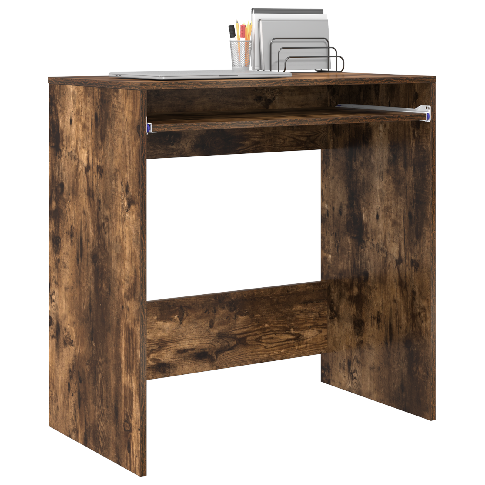 vidaXL Bureau Gerookt Eiken 77,5x43x79 cm Geengineerd Hout
