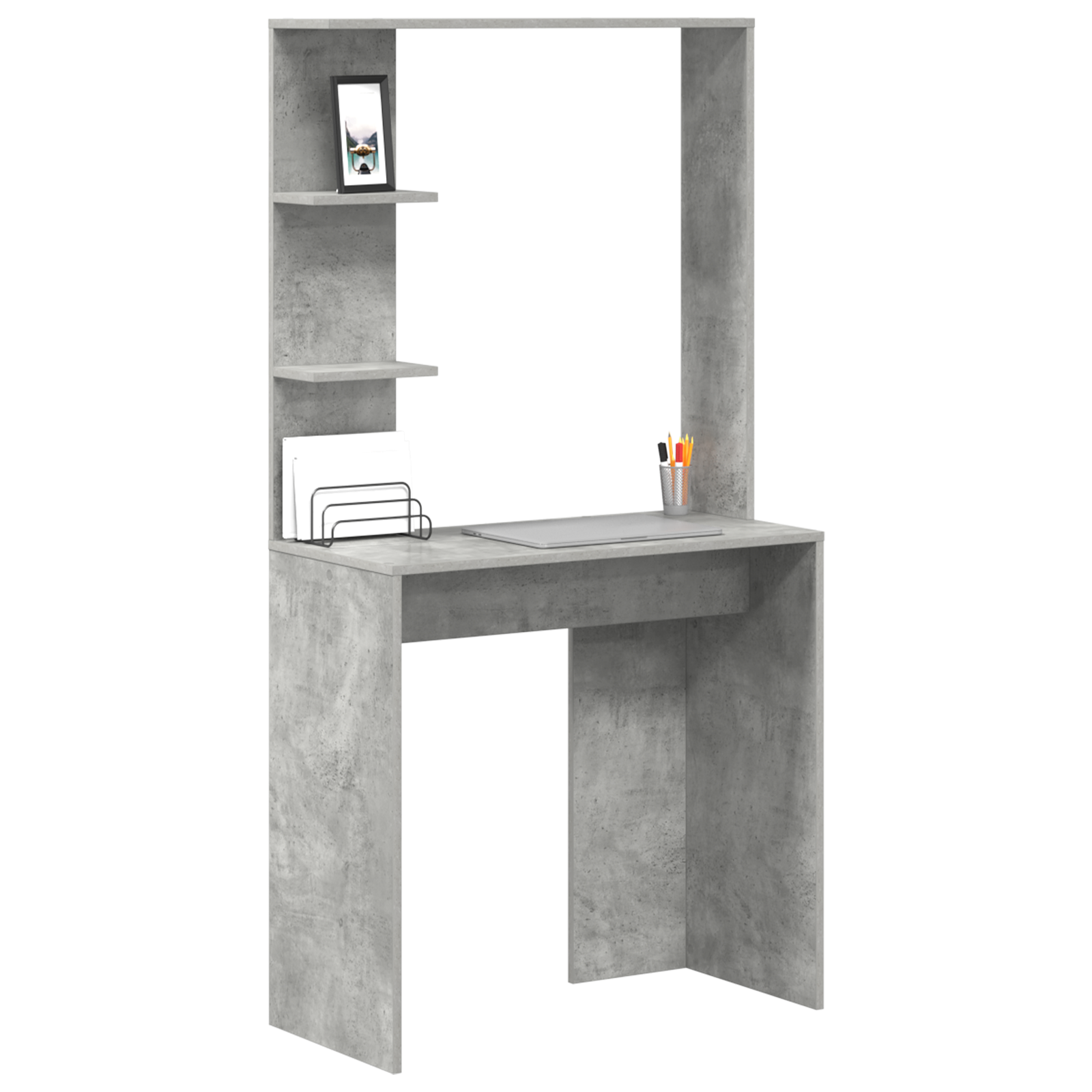 vidaXL Kaptafel Betongrijs 78,5x37x154,5 cm Geengineerd Hout