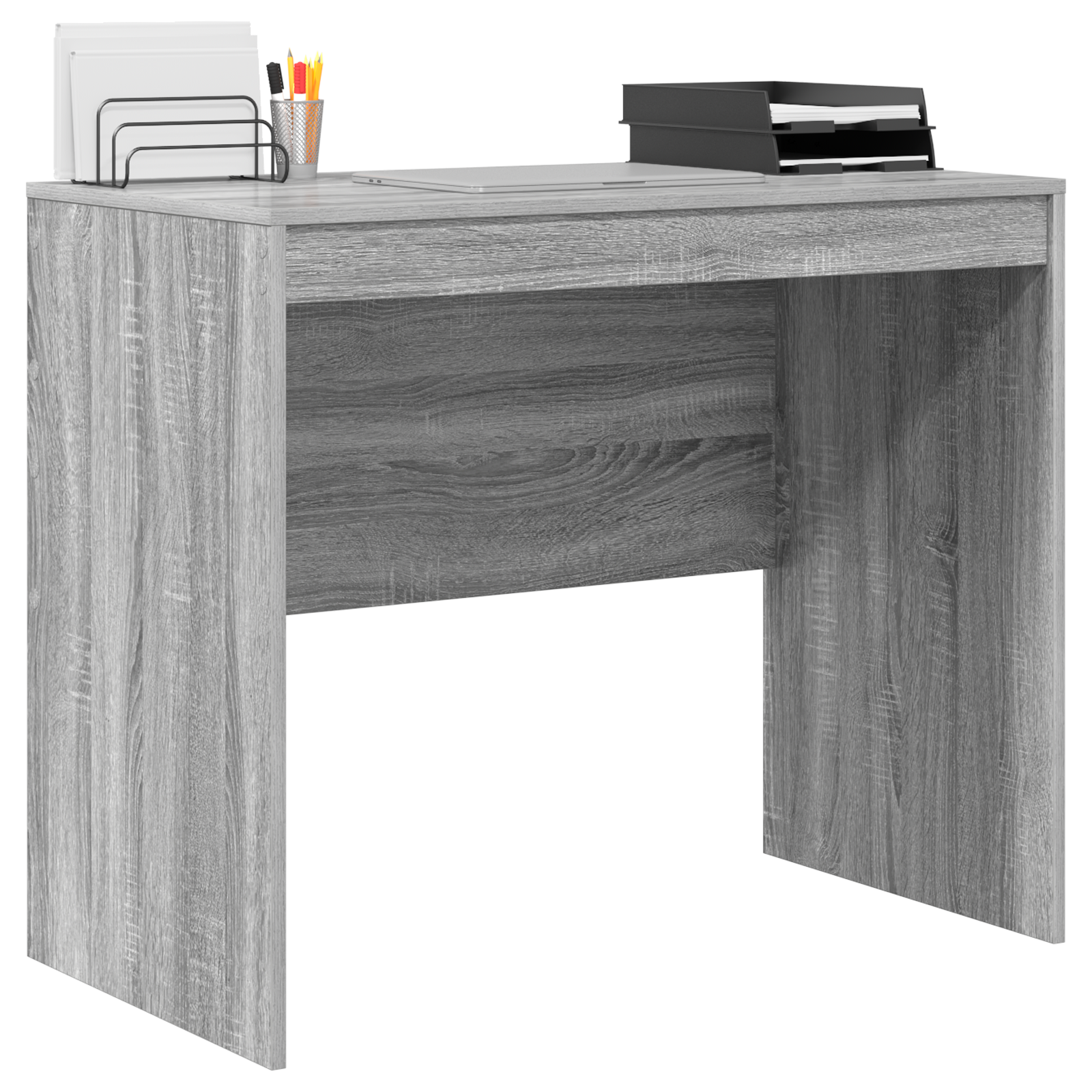 vidaXL Bureau Grijs Sonoma 90x50x76 cm Gelaagd Hout
