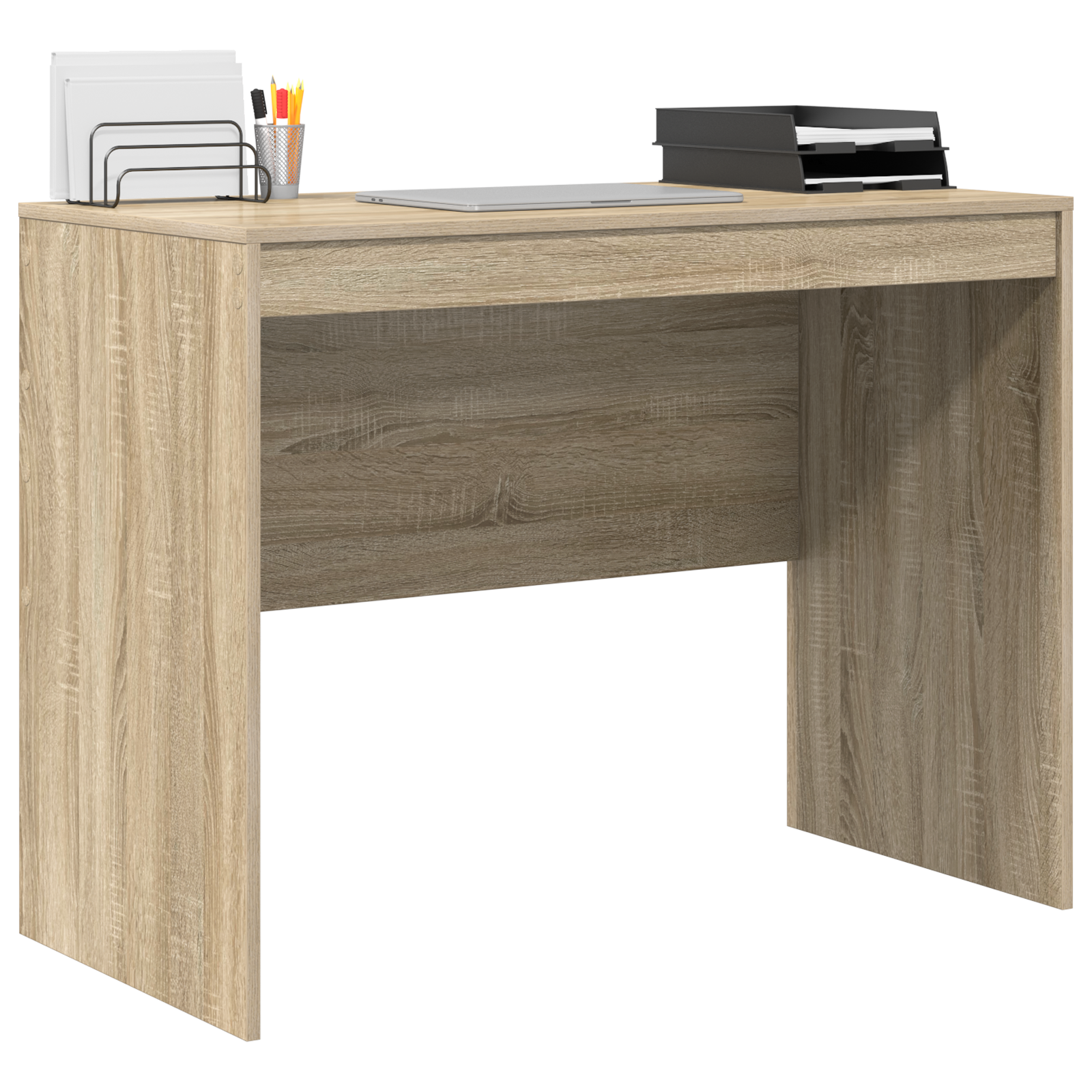 vidaXL Bureau Sonoma Eik 100x50x76 cm Gefabriceerd Hout