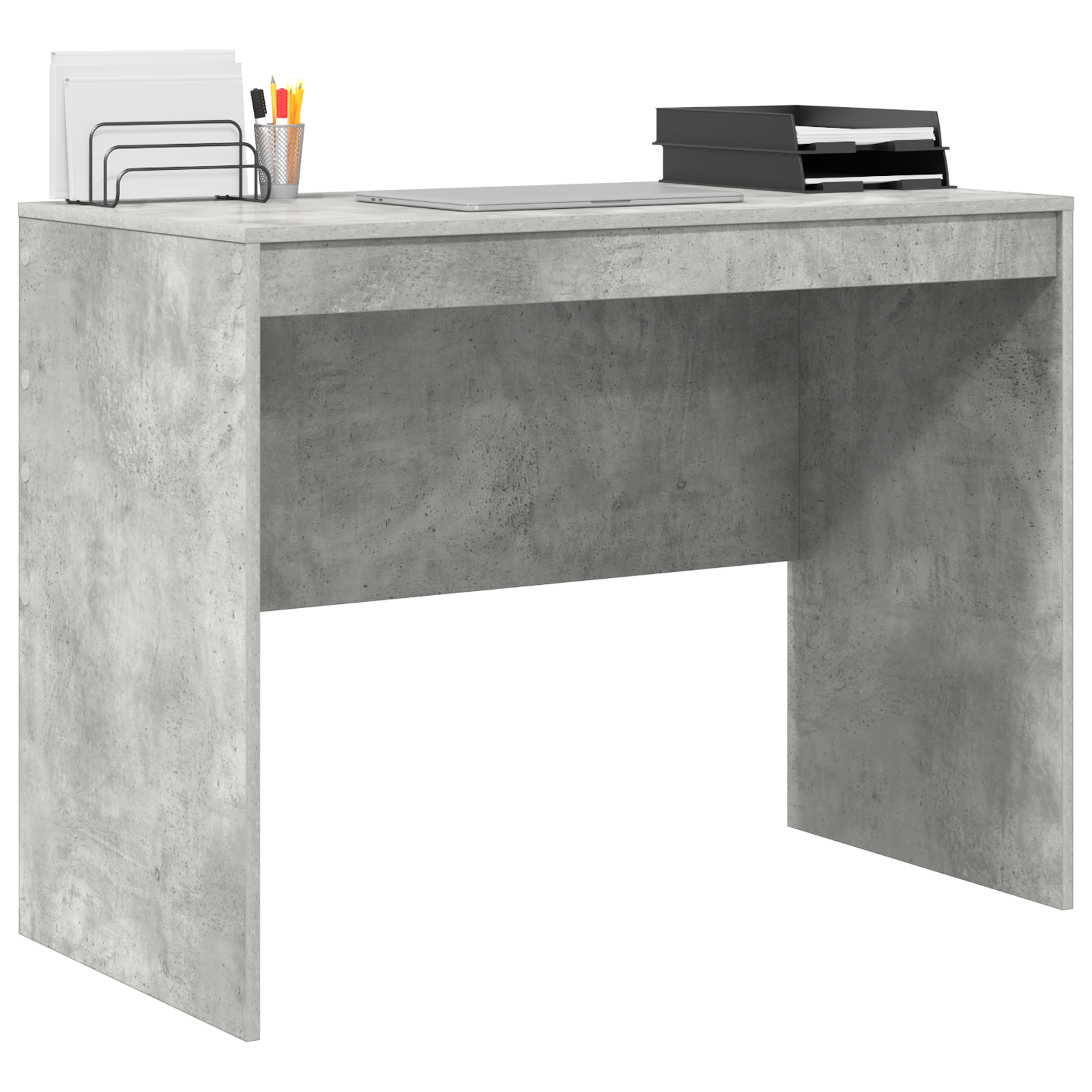 vidaXL Bureau Betonnen Grijs 100x50x76 cm Engineered Hout