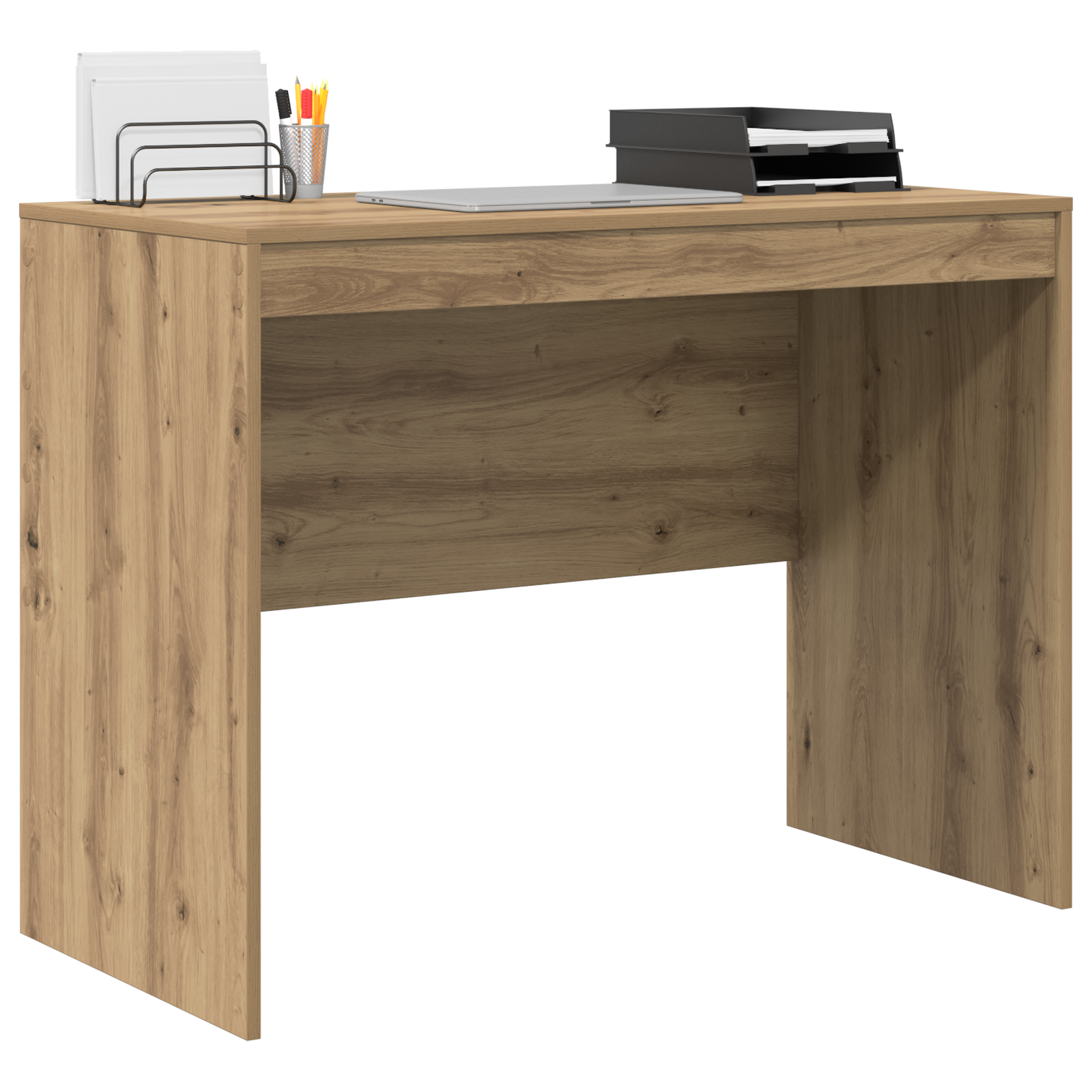 vidaXL Bureau Artisan Eiken 100x50x76 cm Geengineerd Hout