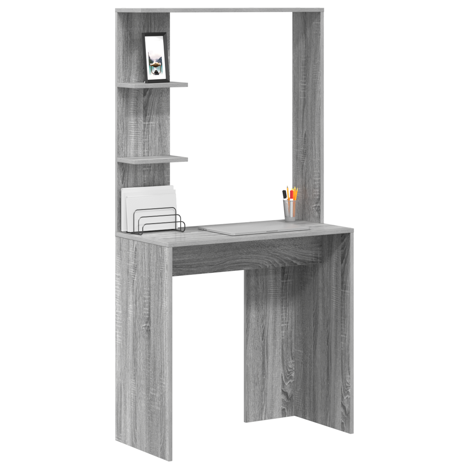 vidaXL Kaptafel Grijs Sonoma 78,5x37x154,5 cm Gelaagd Hout