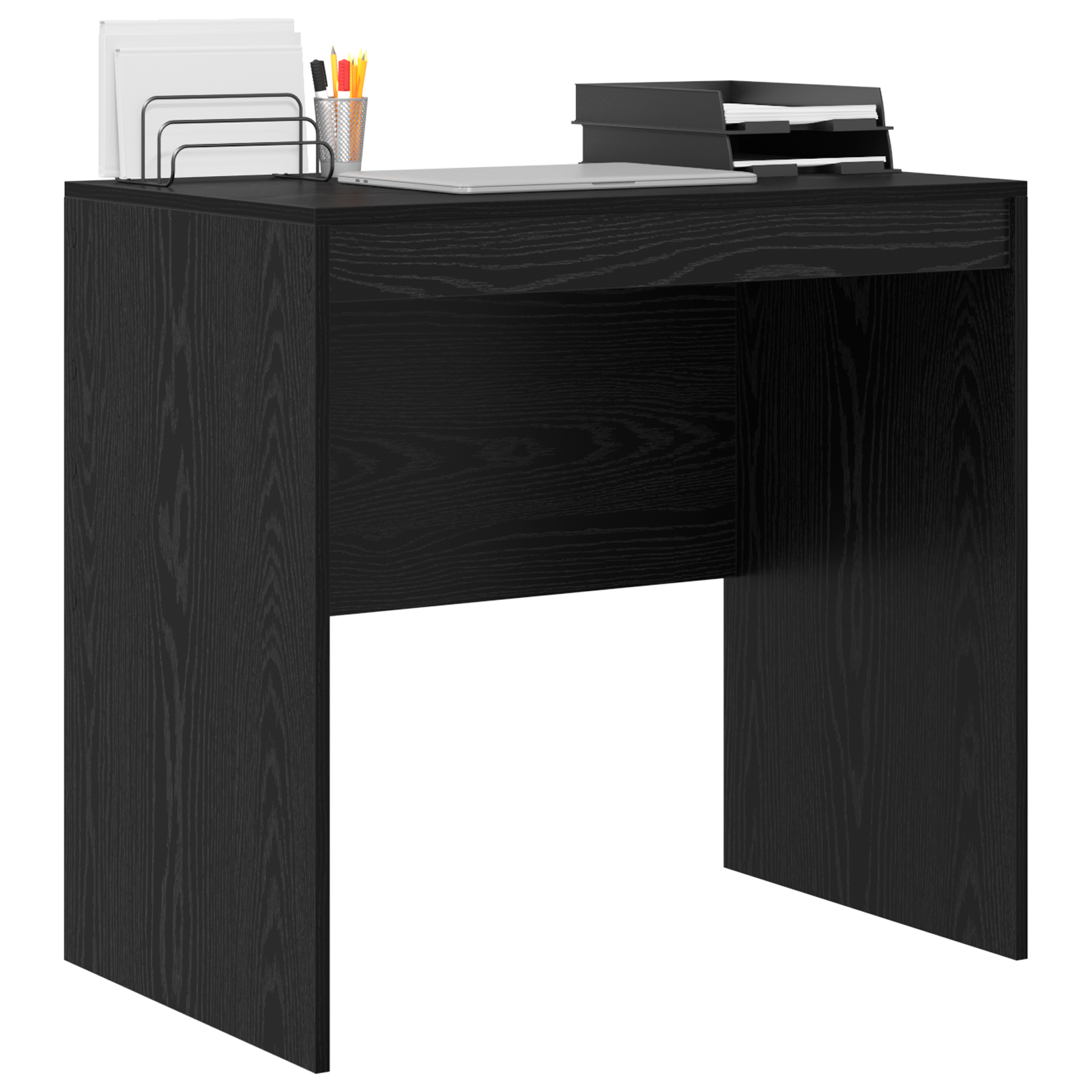 vidaXL Bureau Zwart Eiken 80x50x76 cm Houtcomposiet